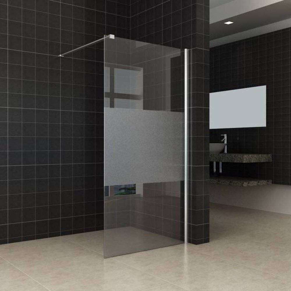 AQUAFROSTED Inloopdouche gedeeltelijk matglas 8082x200 cm Sanidream.nl