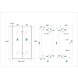 Fold vouwbare douchedeur nisdeur 100x202 cm links 8 mm glas Fold vouwbare douchedeur nisdeur 100x202 cm links 8 mm glas