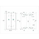 Fold vouwbare douchedeur nisdeur 90x202 cm links 8 mm glas Fold vouwbare douchedeur nisdeur 90x202 cm links 8 mm glas