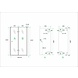 Fold vouwbare douchedeur nisdeur 80x202 cm links 8 mm glas Fold vouwbare douchedeur nisdeur 80x202 cm links 8 mm glas