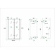Fold vouwbare douchedeur nisdeur 80x200 cm rechts 8 mm glas Fold vouwbare douchedeur nisdeur 80x200 cm rechts 8 mm glas