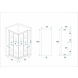 Eco douchecabine hoekinstap vierkant 80x80x190 cm Eco douchecabine hoekinstap vierkant 80x80x190 cm