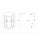 Eco douchecabine hoekinstap vierkant 90x90x190 cm Eco douchecabine hoekinstap vierkant 90x90x190 cm
