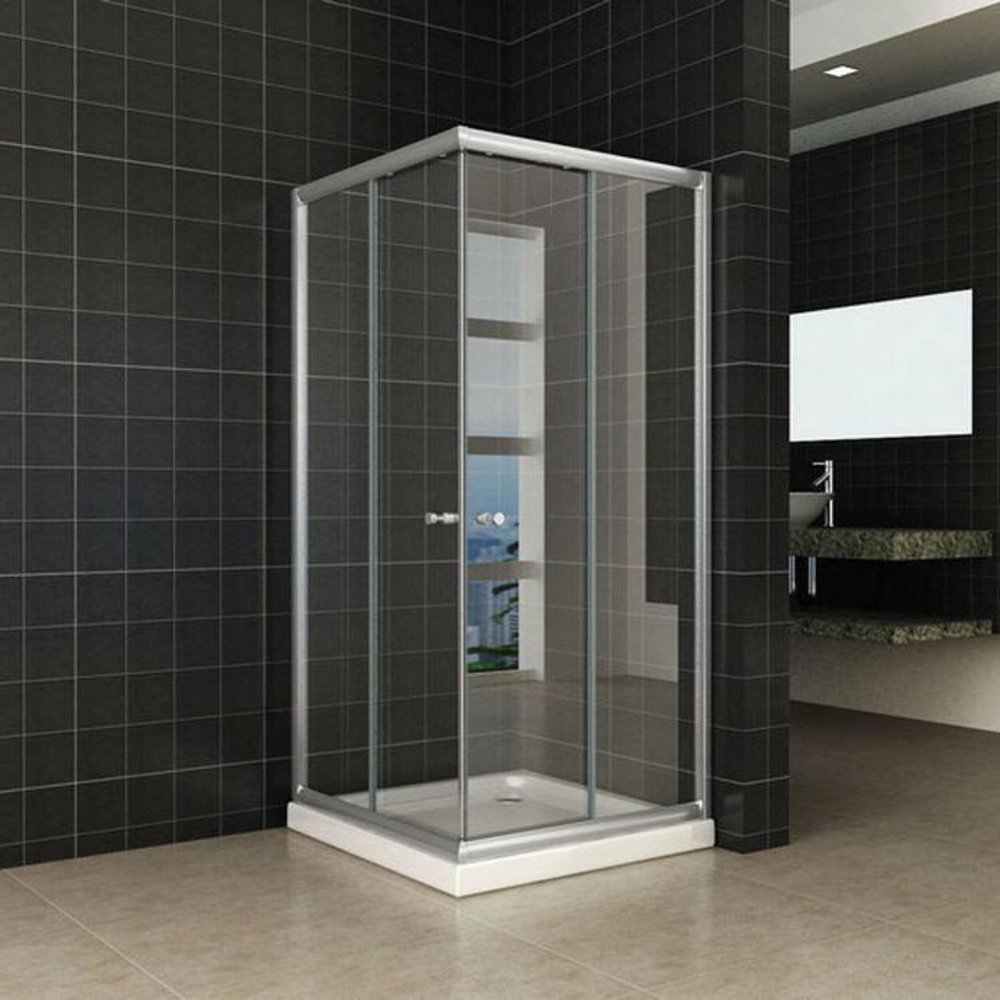 Eco douchecabine hoekinstap vierkant 80x80x190 cm Sanidream.nl