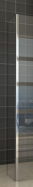 Zijwand met hoekprofiel 30 x 200 x 1 NANO glas
