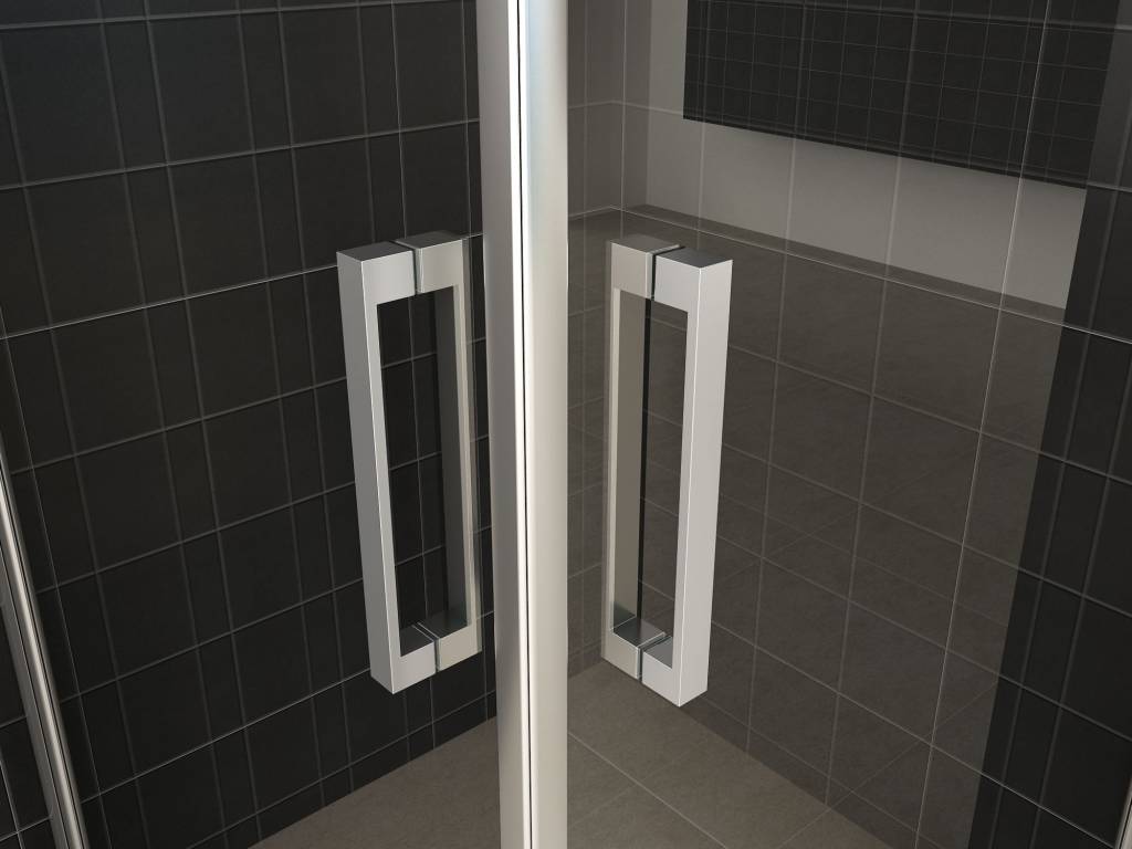 Twice douchecabine hoekinstap met dubbele draaideur 100x100x200 cm