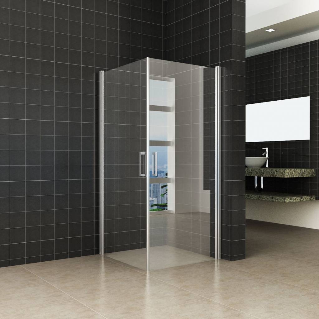 Twice douchecabine hoekinstap met dubbele draaideur 100x100x200 cm