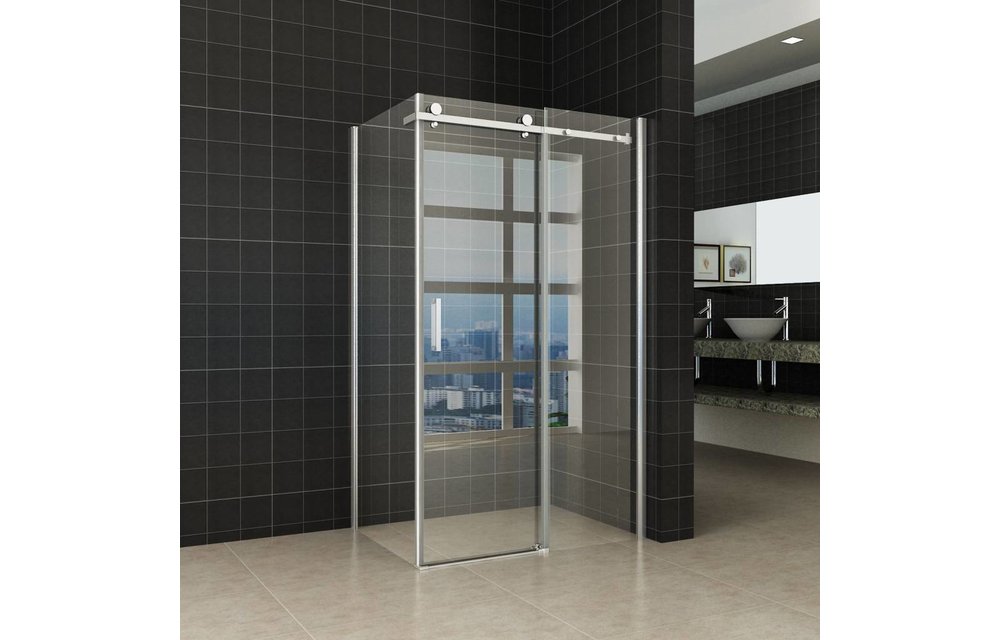 Block douchecabine zij instap met schuifdeur 120x90x200 cm