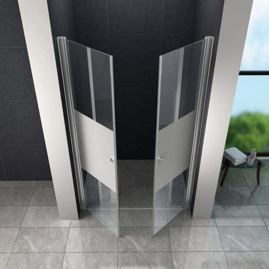 Swing Cover Douchedeur Pendeldeur 90X195 Cm Deels Matglas huismerk kopen in de aanbieding