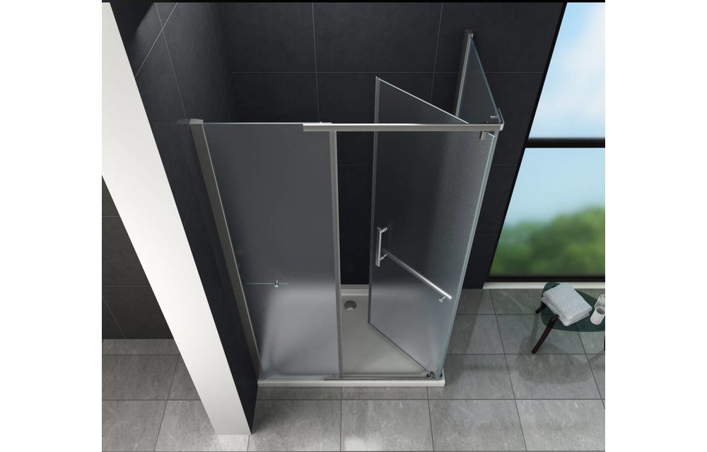 Cira Douchecabine matglas met draaideur 100x80x195 cm