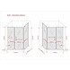 Cira Douchecabine matglas met draaideur 120x90x195 cm Cira Douchecabine matglas met draaideur 120x90x195 cm
