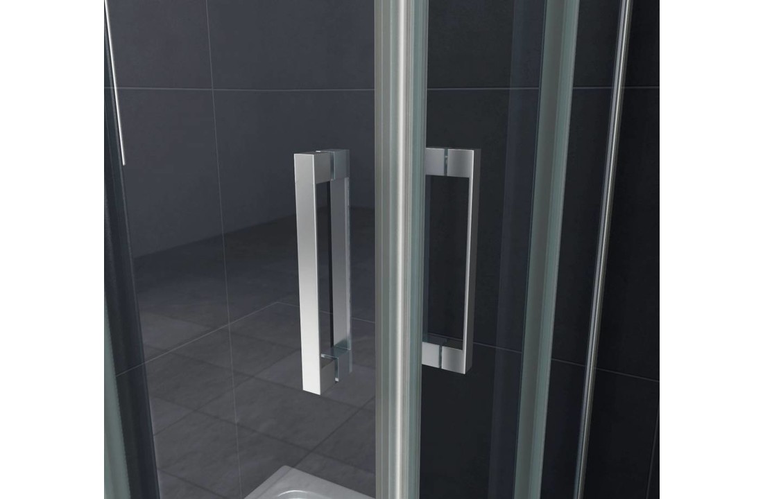 Tera Douchecabine met hoek schuifdeuren 80x80x195 cm