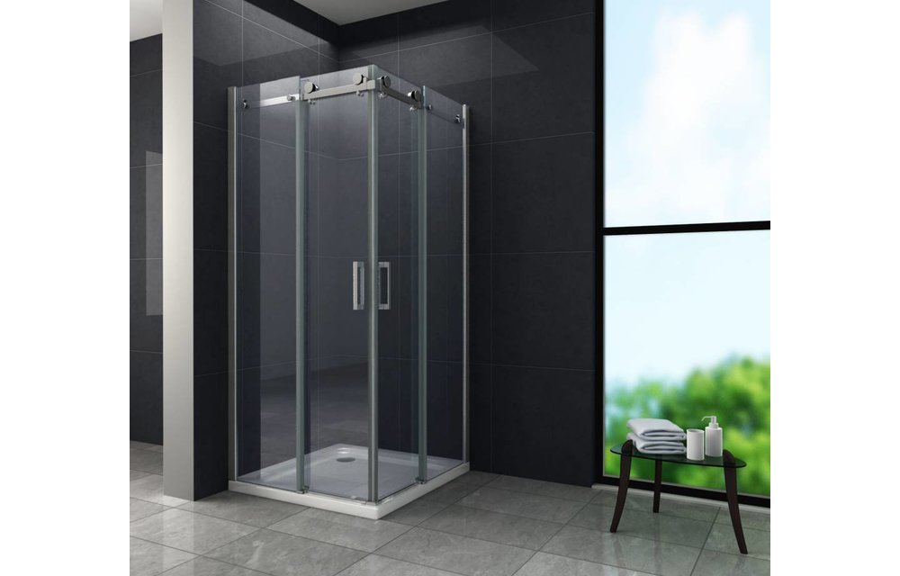 Tera douchecabine met hoek schuifdeuren 90x90x195 cm