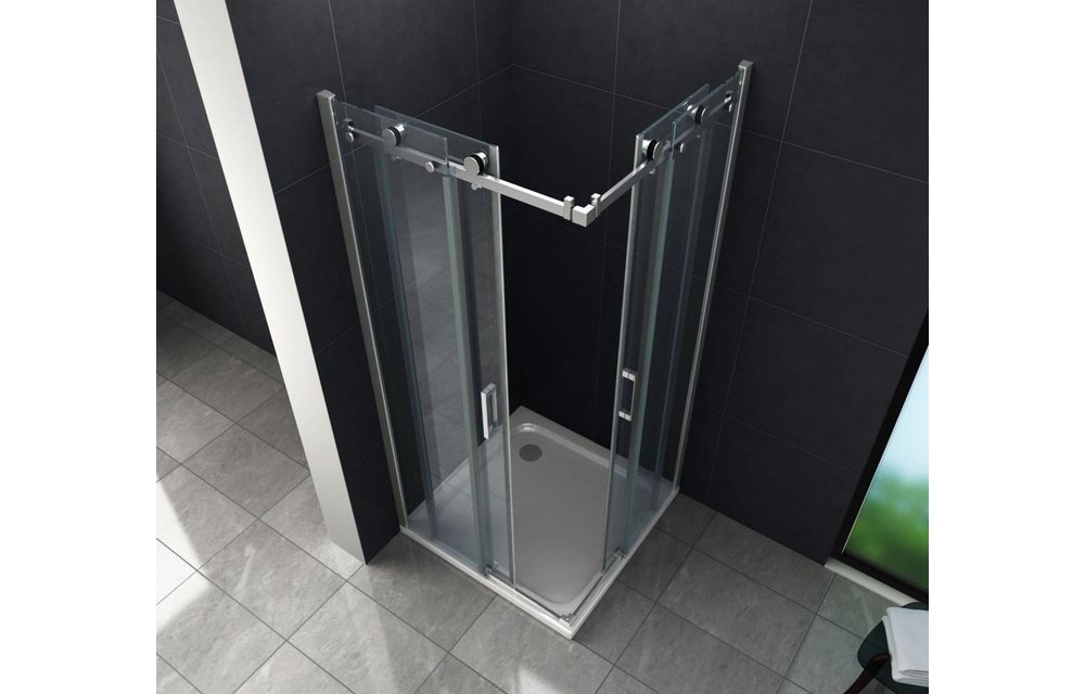 Tera douchecabine met hoek schuifdeuren 90x90x195 cm