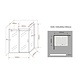 Tera douchecabine met hoek schuifdeuren 120x90x195 cm Tera douchecabine met hoek schuifdeuren 120x90x195 cm
