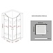 Luxor Douchecabine hoekinstap 80 x 80 x 195 - frameloos glas Luxor Douchecabine hoekinstap 80 x 80 x 195 - frameloos glas