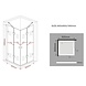 Luxor Douchecabine hoekinstap 90x90x195 - frame loze glas Luxor Douchecabine hoekinstap 90x90x195 - frame loze glas