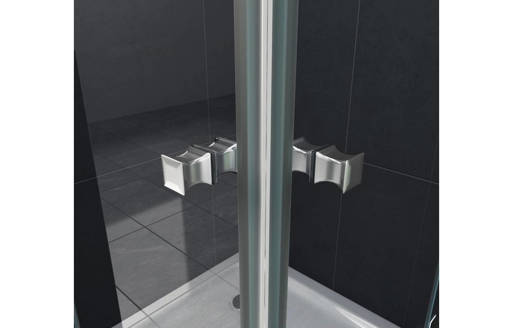 Luxor Douchecabine hoekinstap 100x100x195 - frame loze glas