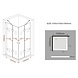 Luxor Douchecabine hoekinstap 100x100x195 - frame loze glas Luxor Douchecabine hoekinstap 100x100x195 - frame loze glas
