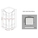 Luxor Douchecabine hoekinstap 120x120x195 cm - frame loze glas Luxor Douchecabine hoekinstap 120x120x195 cm - frame loze glas