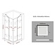 Luxor Douchecabine 100x80x195 cm hoek instap frameloos glas Luxor Douchecabine 100x80x195 cm hoek instap frameloos glas
