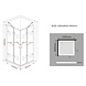 Luxor Douchecabine 120x80x195 cm hoek instap frameloos glas Luxor Douchecabine 120x80x195 cm hoek instap frameloos glas