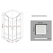 Luxor Douchecabine 90x75x195 cm hoekinstap frameloos glas Luxor Douchecabine 90x75x195 cm hoekinstap frameloos glas