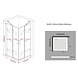 Luxor Douchecabine 120x100x195 cm hoek instap frameloos glas Luxor Douchecabine 120x100x195 cm hoek instap frameloos glas