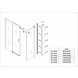 Side zijwand voor Softclose 2.0 schuifdeur 100 cm 8 mm Nano Side zijwand voor Softclose 2.0 schuifdeur 100 cm 8 mm Nano