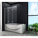 FLOYD Douchewand vouwdeuren voor bad 130x140 cm helder glas FLOYD Douchewand vouwdeuren voor bad 130x140 cm helder glas