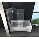 FLOYD Douchewand vouwdeuren voor bad 130x140 cm helder glas FLOYD Douchewand vouwdeuren voor bad 130x140 cm helder glas