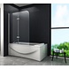 Brize Douchewand vouwdeur voor Bad 120x140 cm helder glas Brize Douchewand vouwdeur voor Bad 120x140 cm helder glas