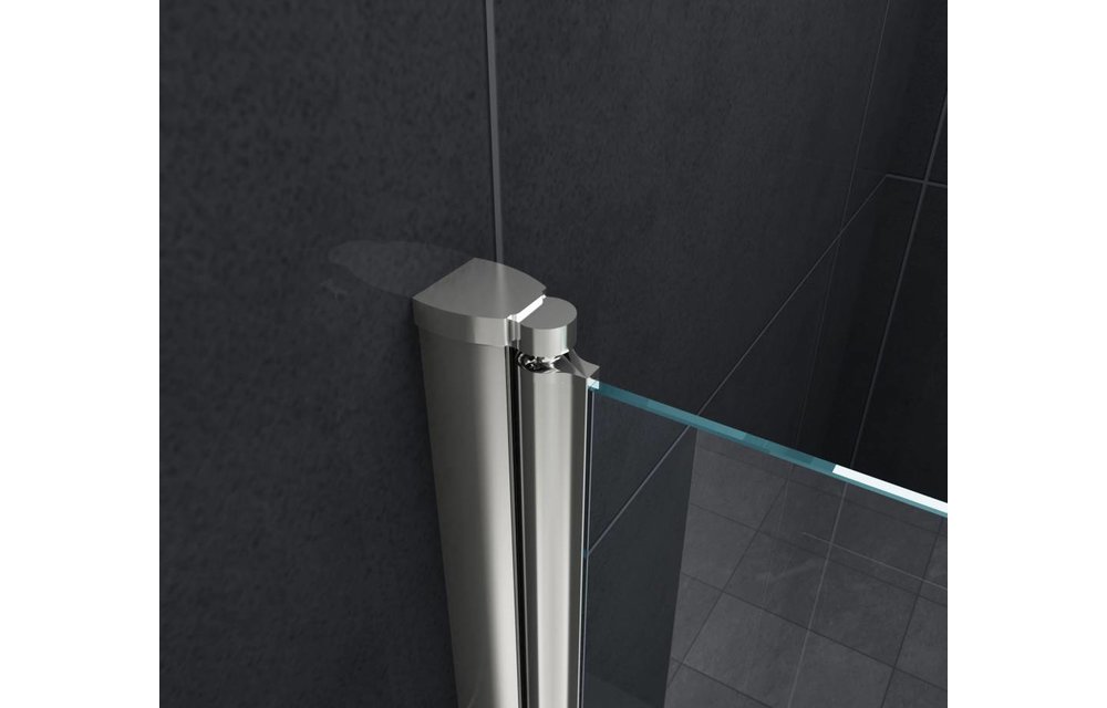 Brize Douchewand vouwdeur voor Bad 120x140 cm helder glas