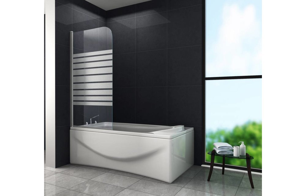 SPA Douchewand voor Bad 80x140 cm gedeeltelijk matglas