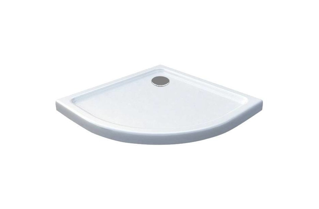 Rheiner douchebak 80x80x5 cm kwartrond wit