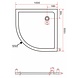 Rheiner douchebak 100x100x5 cm kwartrond wit Rheiner douchebak 100x100x5 cm kwartrond wit