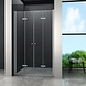 Accor vouwbare douchedeur nisdeur 75x195 cm helder glas Accor vouwbare douchedeur nisdeur 75x195 cm helder glas