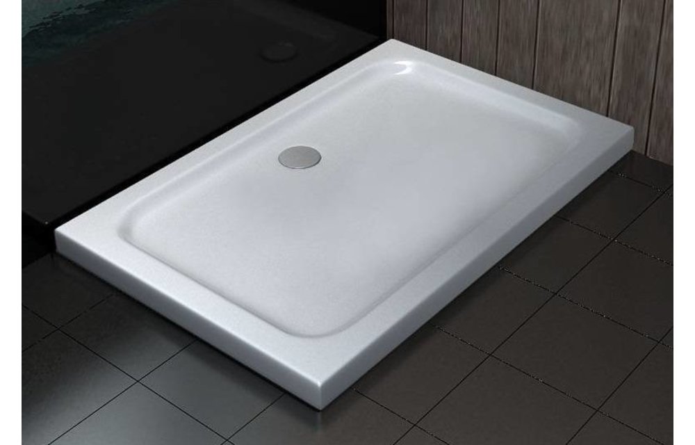 Rheiner douchebak 100x90x5 cm rechthoek wit