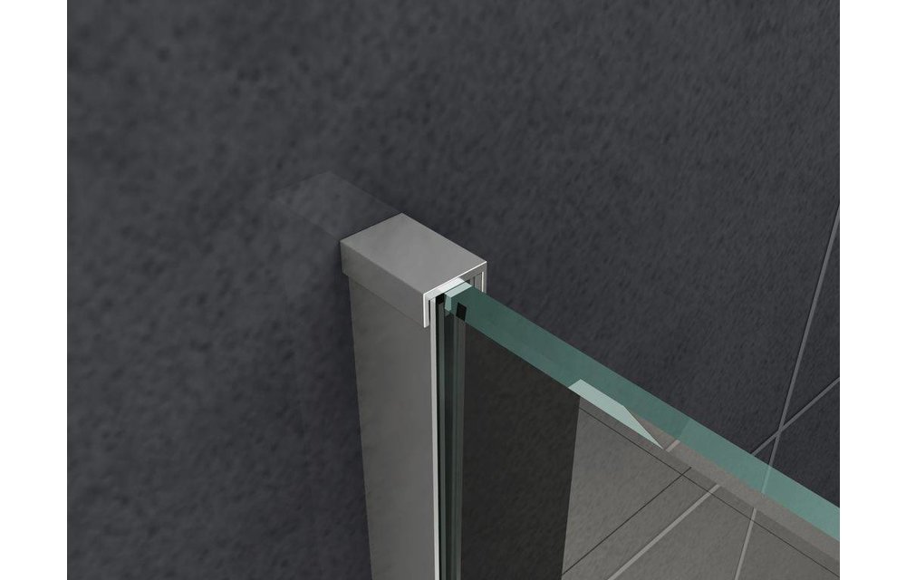 Rheiner inloopdouche met smalle muurprofiel 200 cm hoog
