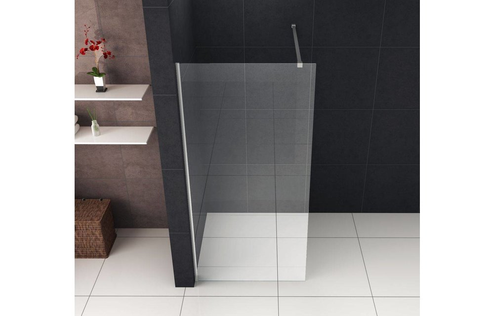 Rheiner inloopdouche met smalle muurprofiel 200 cm hoog
