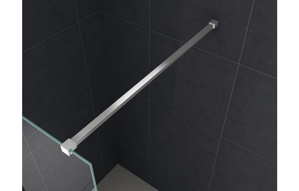 Rheiner inloopdouche met smalle muurprofiel 200 cm hoog