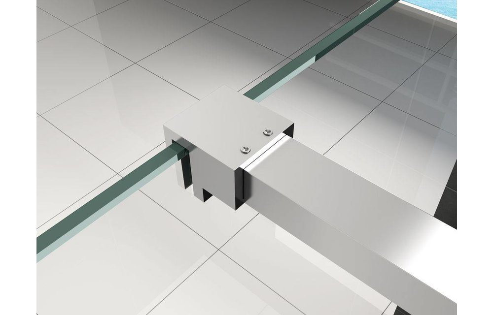 Rheiner inloopdouche met smalle muurprofiel 200 cm hoog