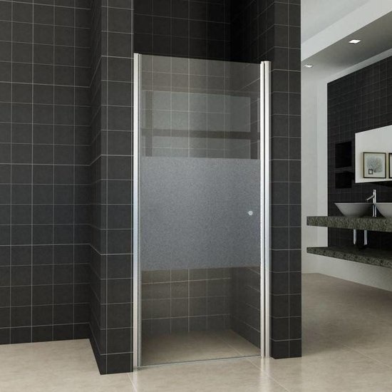 Base Nisdeur met profiel 100x200 cm NANO gedeeltelijk matglas