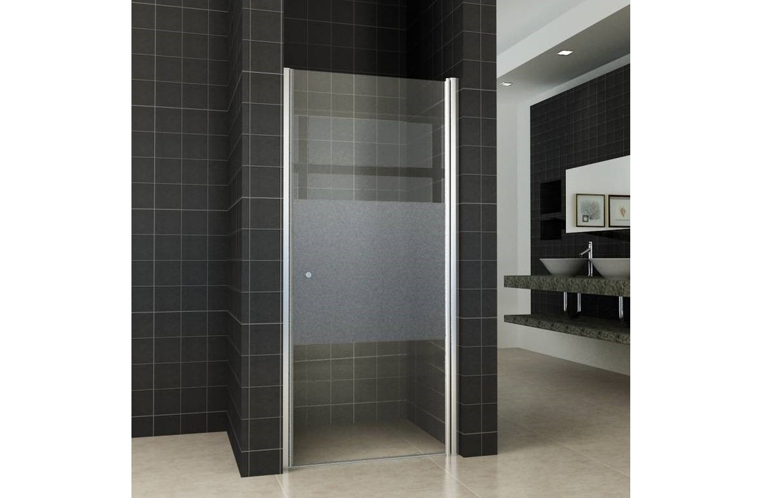 Base Nisdeur met profiel 70x200 cm NANO gedeeltelijk matglas