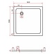 Rheiner douchebak 90x90x5 cm vierkant wit Rheiner douchebak 90x90x5 cm vierkant wit