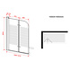 Brize Douchewand voor Bad vouwdeur 100x140 cm matglas Brize Douchewand voor Bad vouwdeur 100x140 cm matglas