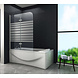 Brize Douchewand voor Bad vouwdeur 120x140 cm matglas Brize Douchewand voor Bad vouwdeur 120x140 cm matglas