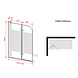 Brize Douchewand voor Bad vouwdeur 120x140 cm matglas Brize Douchewand voor Bad vouwdeur 120x140 cm matglas