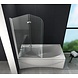 Brize Douchewand vouwdeur voor Bad 100x140 cm helder glas Brize Douchewand vouwdeur voor Bad 100x140 cm helder glas