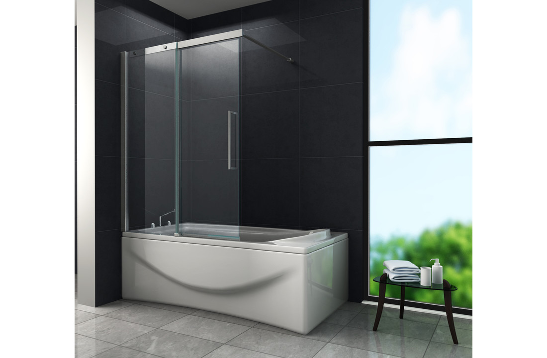 Move Schuifdeur douchewand voor bad 120x150 cm helder glas
